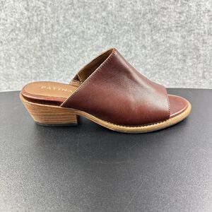 Portland Leather Goods Patina Sandals Shoes Womens 5.5 Cognac Casual Boho Slides